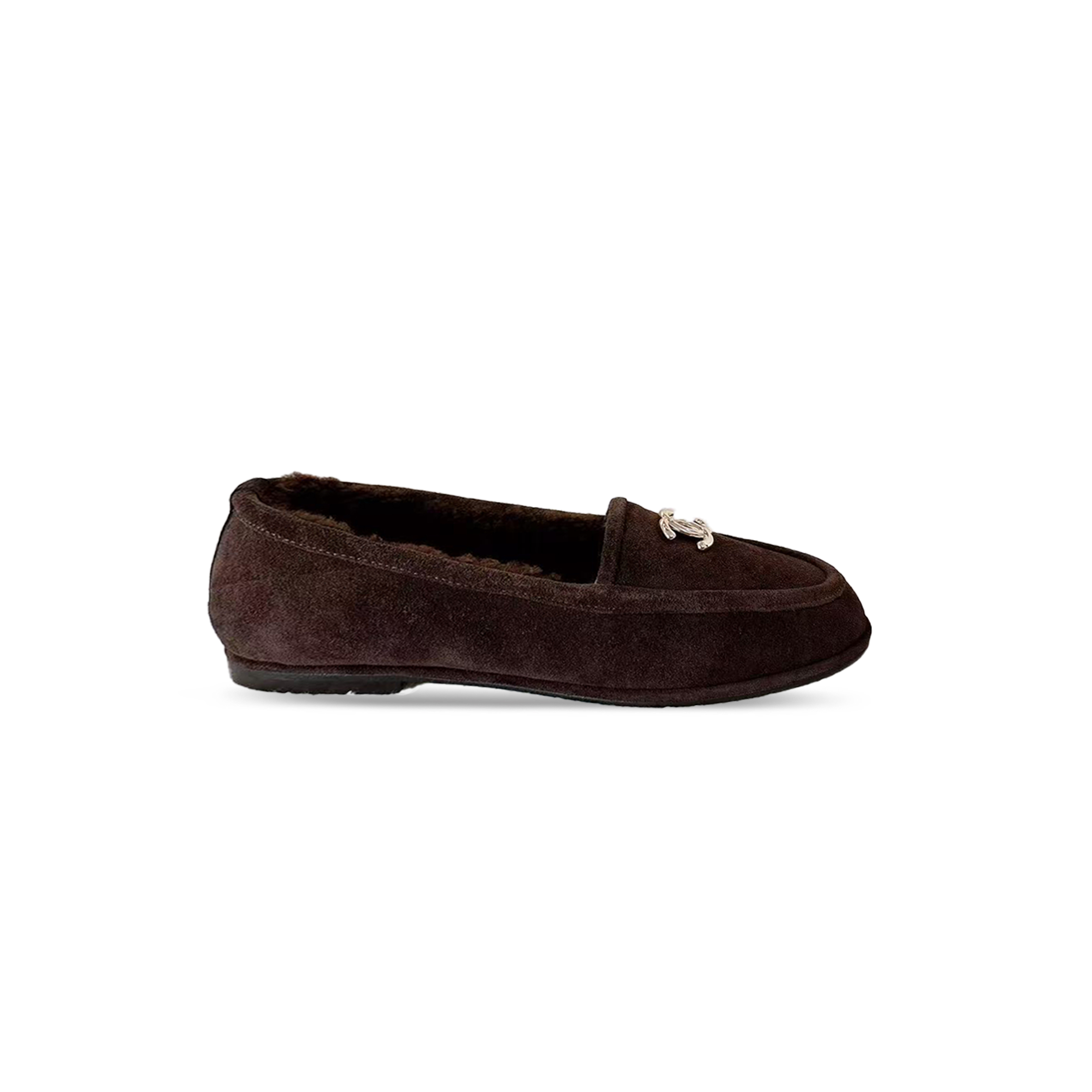 CHANEL SUEDE CALFSKIN CC LOAFERS G45886